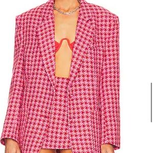 Revolve checkered blazer size large worn 1 time